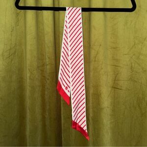 Red and White Striped Scarf